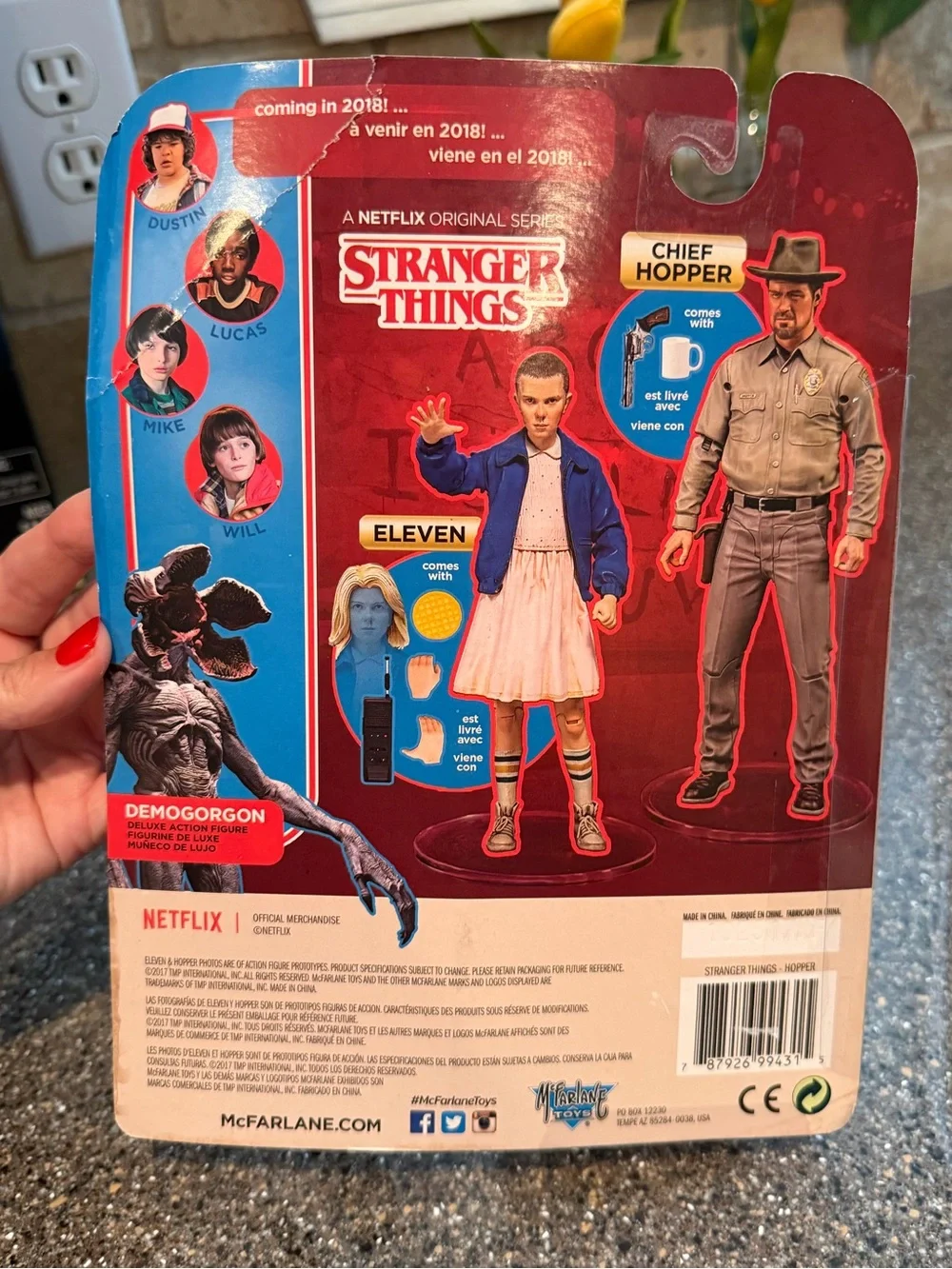 McFarlane Stranger Things Chief Hopper Action Figure 2017 Sealed Netflix MOC